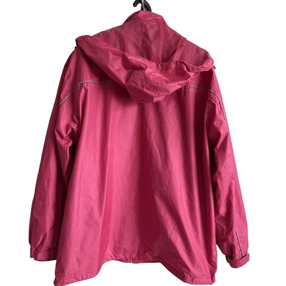 Breast Cancer Awareness Pink Hooded Windbreaker XL Outdoors Feminine Athleisure - Picture 2 of 16